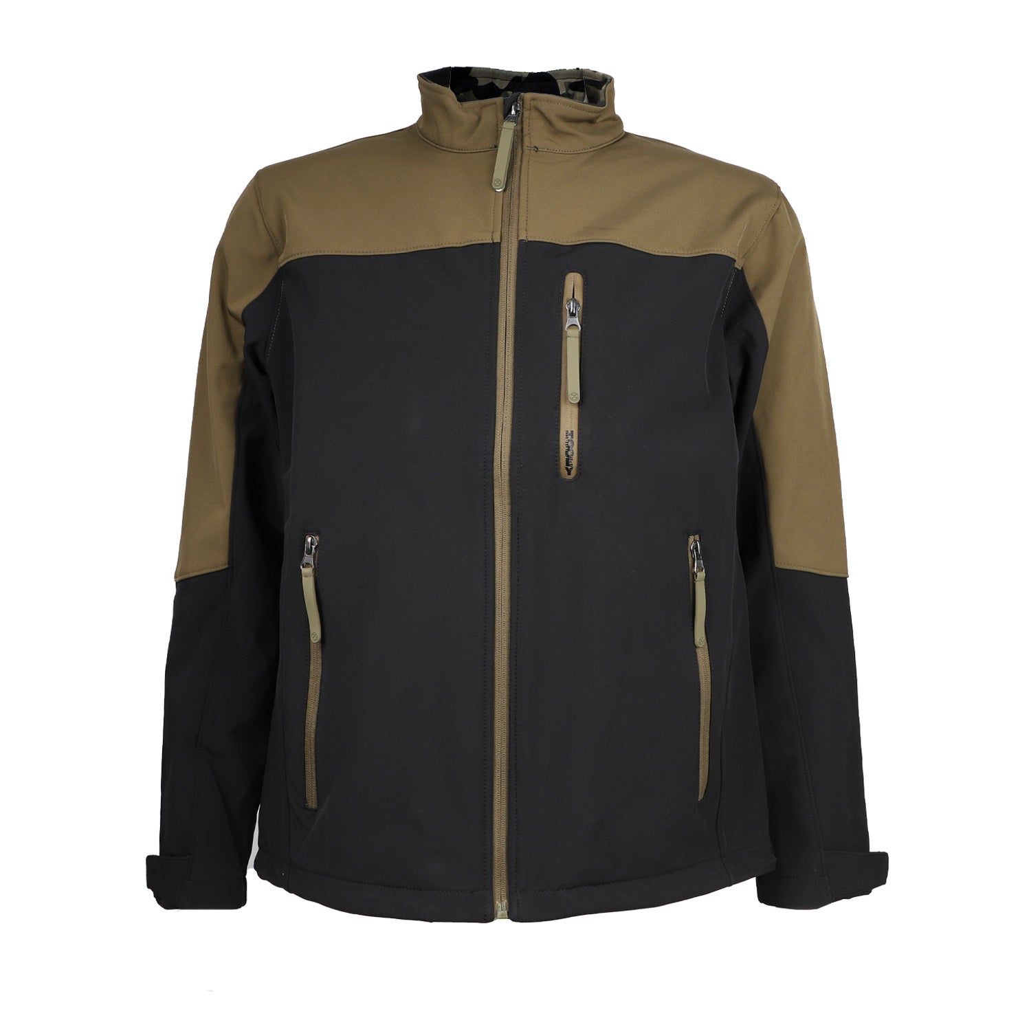Chamarra Hooey Softshell Negro/Olivo