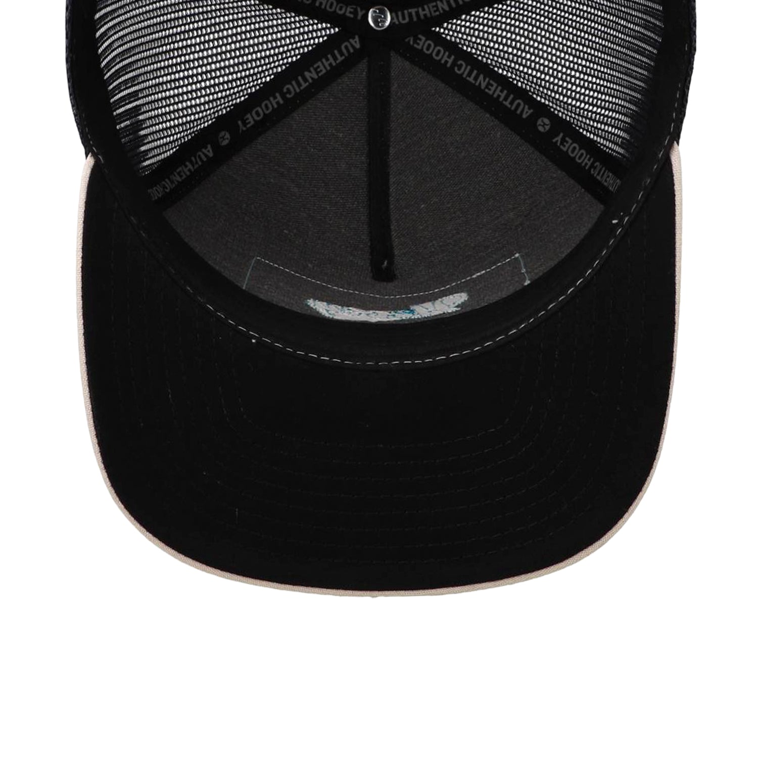 Gorra Hooey Sudan Tan 5-Panel Trucker Blue Rectangle Patch Unitalla