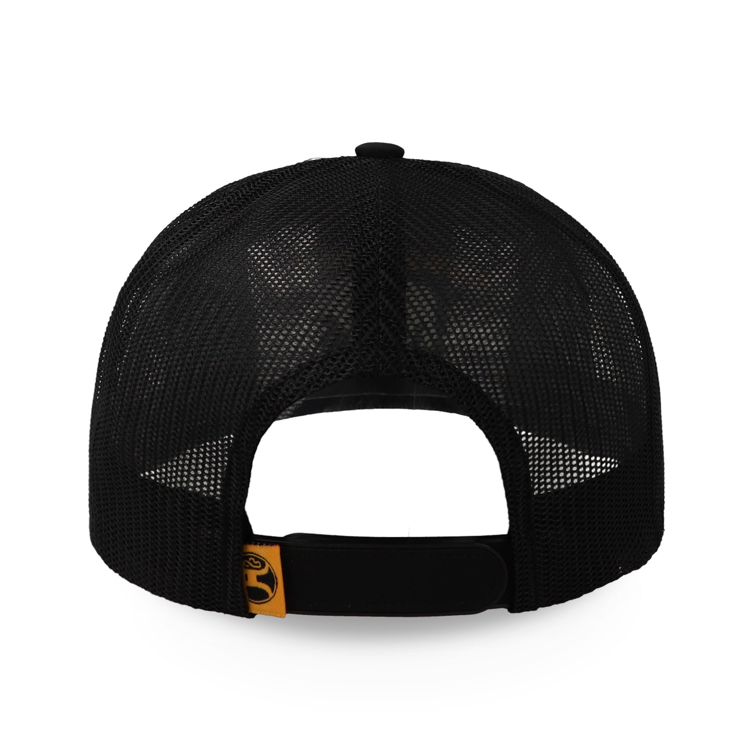Gorra Hooey Rank Stock 4883 Black 5 Panel Trucker With Yellow