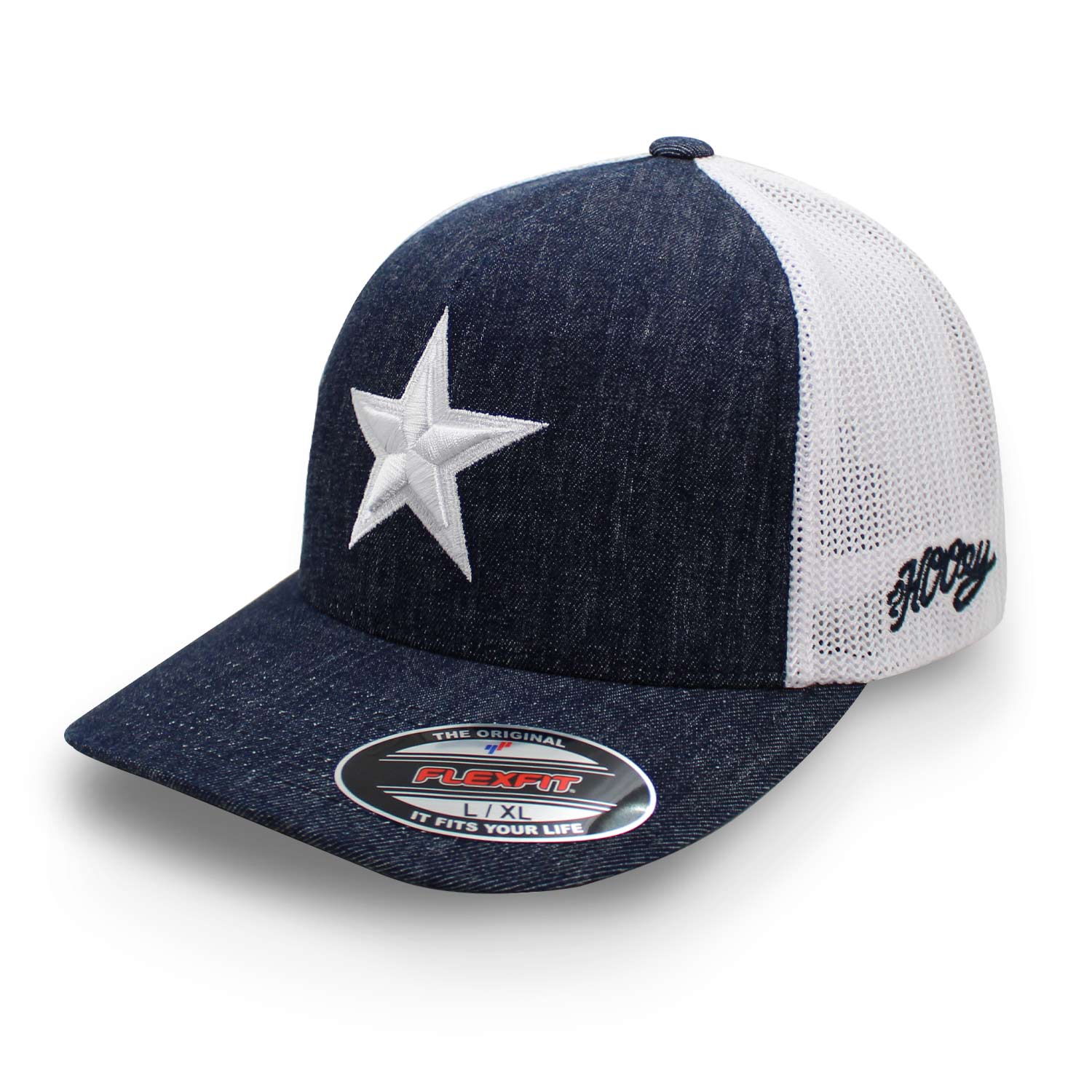 Gorra Hooey Denim And White Star Trucker Azul Marino XL