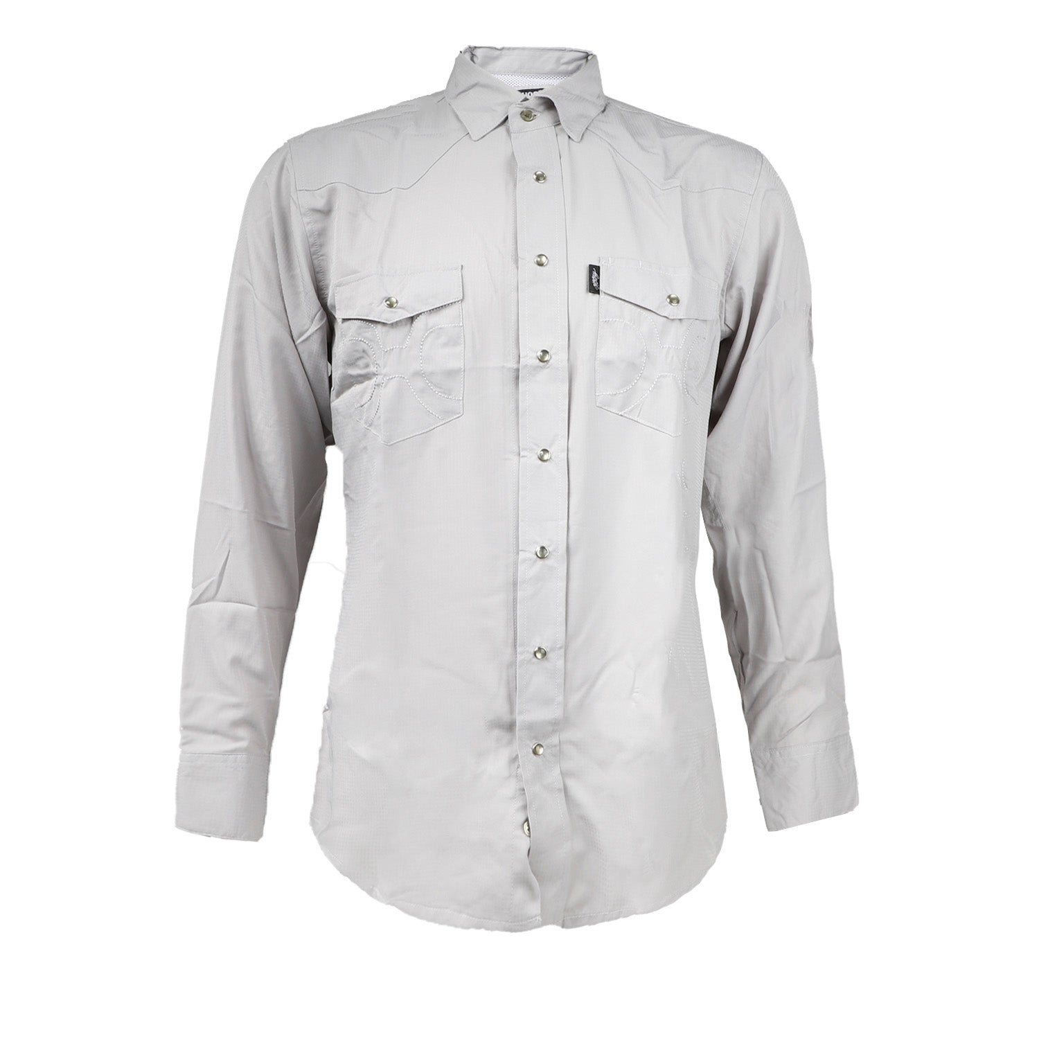 Camisa Hooey Sol Manga Larga Perlas Gris