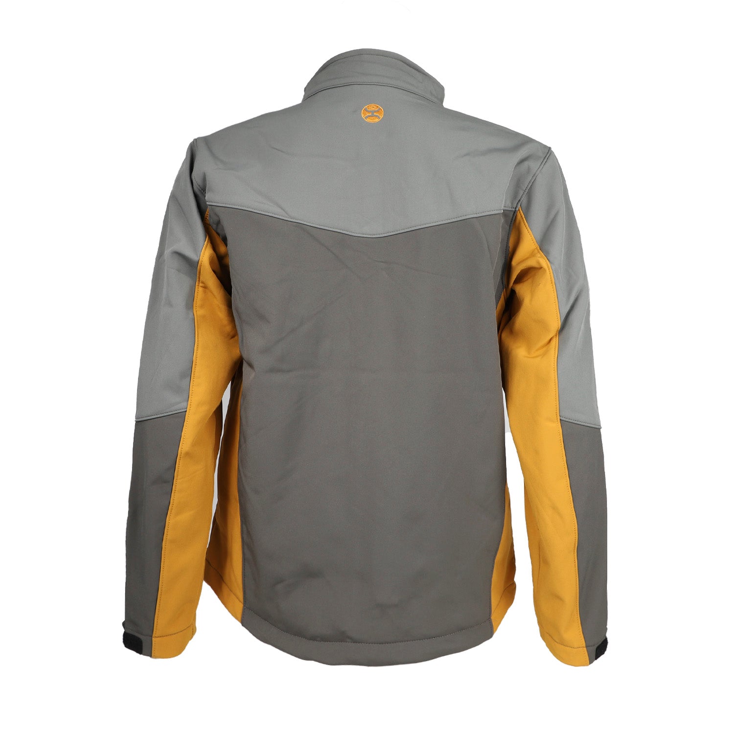 Chamarra Hooey Softshell" Marrón Con Detalles En Mostaza