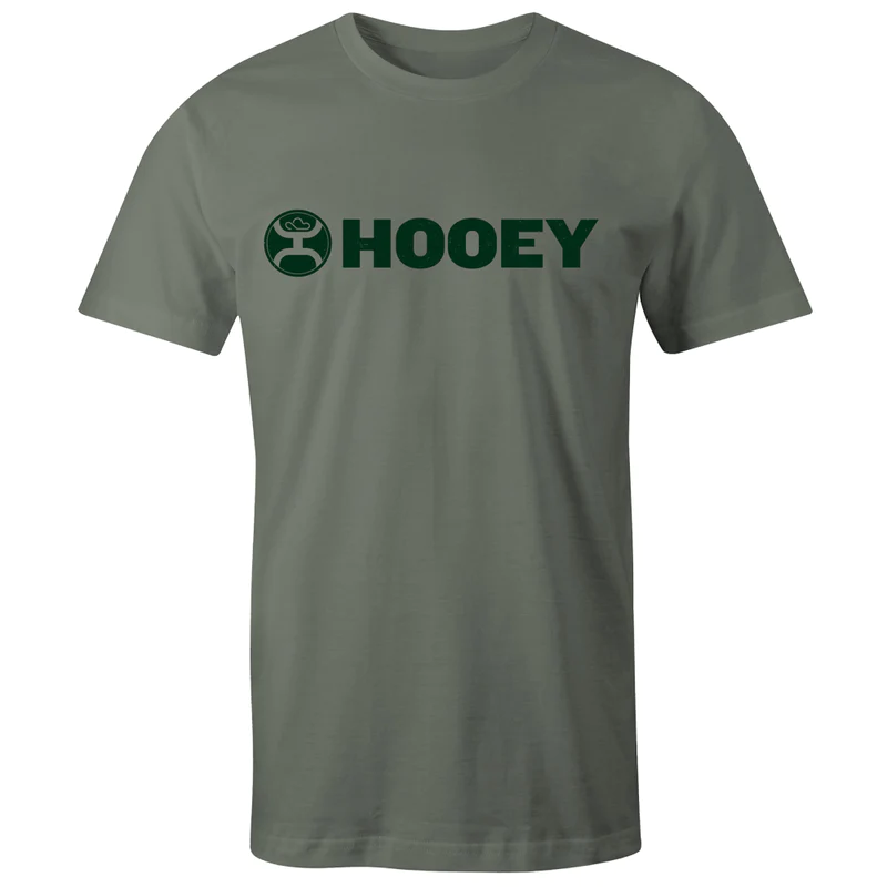 Playera Hooey Lock-Up Agave Green Crew Neck Gris