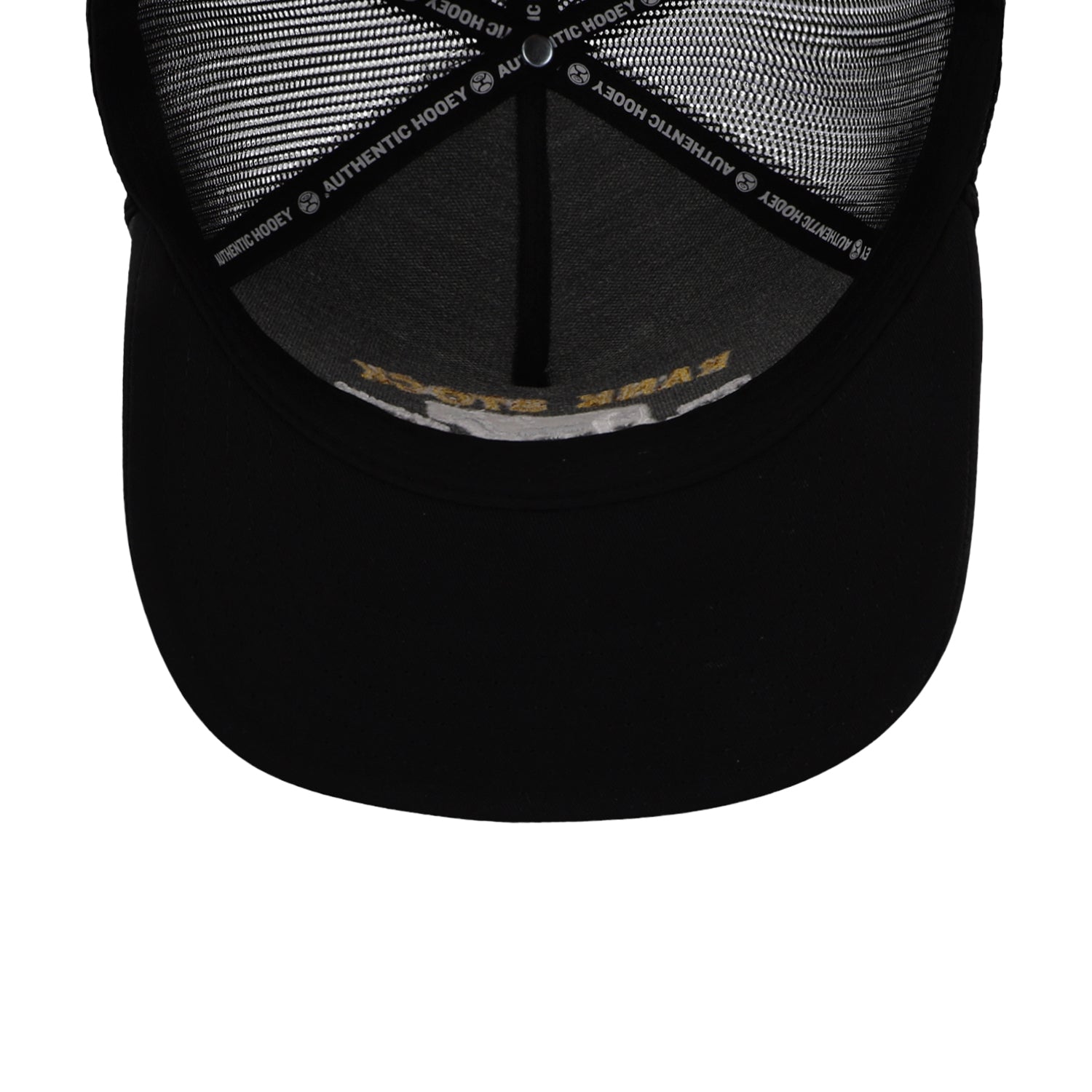 Gorra Hooey Rank Stock 4883 Black 5 Panel Trucker With Yellow