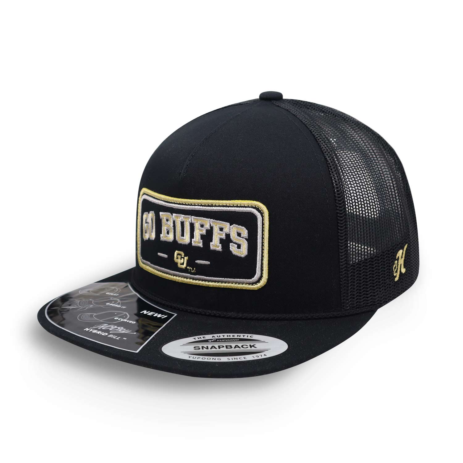 Gorra Hooey Colorado 5 Panel Trucker Rectang Negro Unitalla