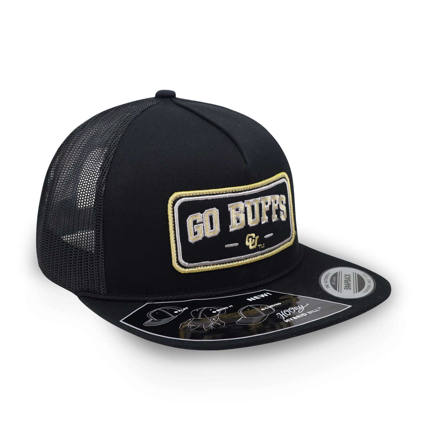 Gorra Hooey Colorado 5 Panel Trucker Rectang Negro Unitalla